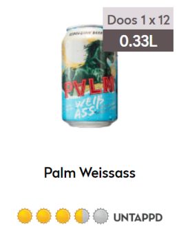 palm weisass blik 0,33