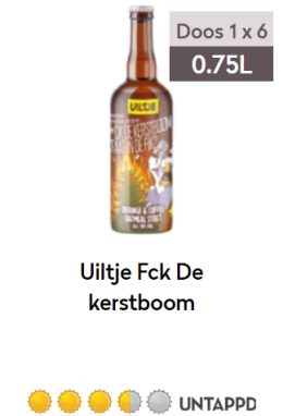 Uiltje fck de kerstboom 0,75