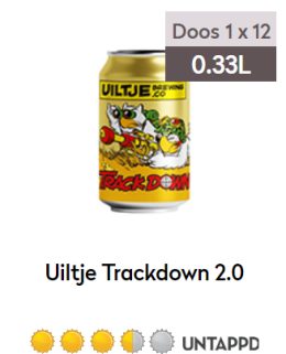 Uiltje Trackdown blik 0,33