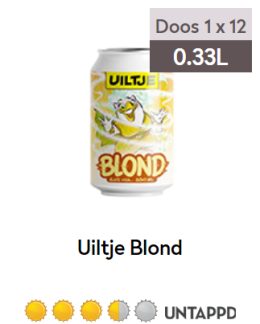 Uiltje Blond blik 0,33