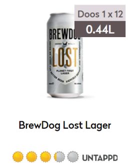 BrewDog Lost Lager 0,44