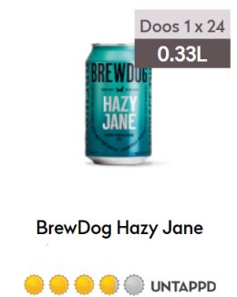 Hazy Jane blik 0,33