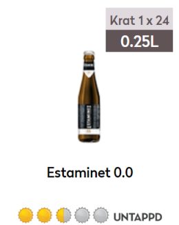 Estaminet 0.0 fles 0.25
