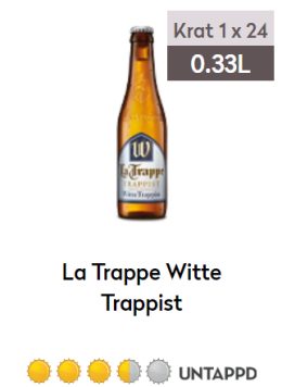 La Trappe Wit 1x24 0,33L