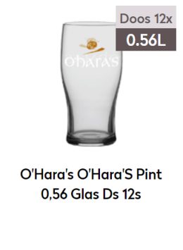 O'Hara's O'Hara'S Pint 0,56 Glas Ds 12s