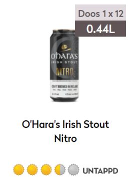 oharas irish stour nitro 0,44 blik