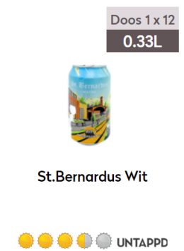 St Bernardus Wit blik 0,33