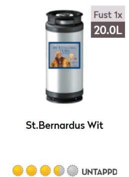 St Bernardus Wit fust 20L