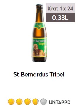 St Bernardus Tripel fles 0,33